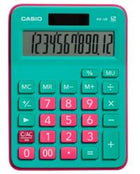Casio MX-12B-GNRD Yeşil+Pembe 12 Hane Masa Üstü Hesap Makinesi