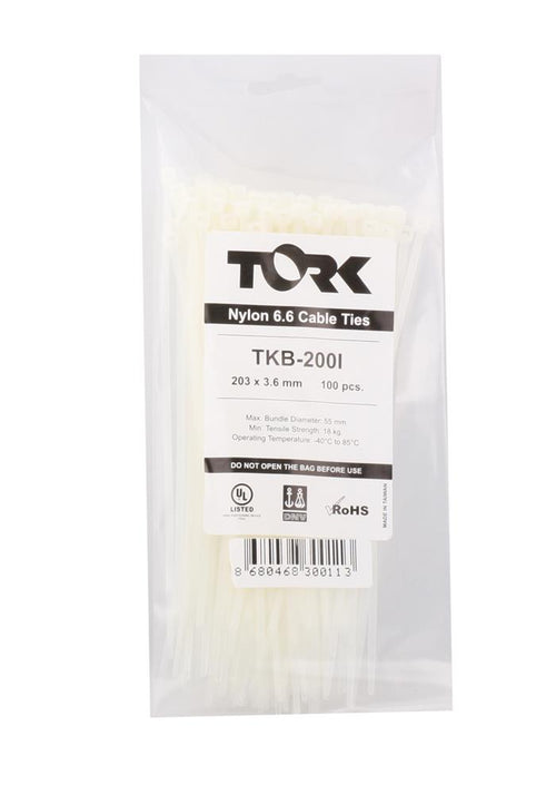 Tork TRK-370-4,5mm Beyaz 100lü Kablo Bağı