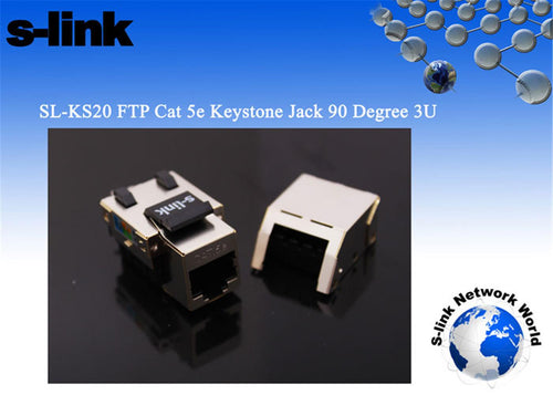 S-link SL-KS20 FTP CAT5E Kestone Jack3U 90 Dek