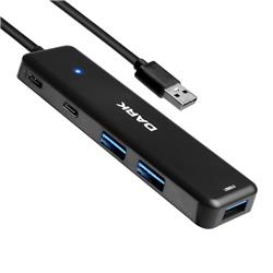 Dark DK-AC-USB347 Connect Master X5C USB3.2Gen 1 Type-A to 3 Port USB-A&amp;1 Port Type-C 2.0-1X Type-C