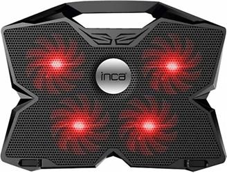 Inca INC-3280 3 Tutacaklı 4 Fanlı Led Işık 11"-17" Led Notebook Soğutucu( Fan Hızı Ayarlama Dümesi)