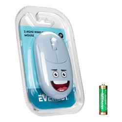 Everest SM-26 FASHION 2.4Ghz Mavi Kabartmalı Kablosuz Mouse
