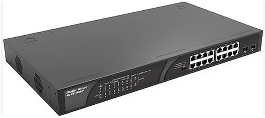 Ruijie-Reyee RG-ES118GS-P-L 18 Portlu Gigabit 16 Port POE+ 10-100-1000 Mbps 2 Port SFP 247W