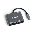 Hytech HY-USBC83 4K@30Hz Gri Metal 2xUSB3.0, 1xUSB