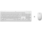 HP 230 3L1F0AA Kablosuz Klavye &amp; Mouse Kombo Beyaz 1600dpı (2 x AAA (keyboard); 1 x AA (mouse)