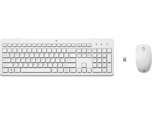 HP 230 3L1F0AA Kablosuz Klavye &amp; Mouse Kombo Beyaz 1600dpı (2 x AAA (keyboard); 1 x AA (mouse)