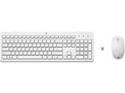 HP 230 3L1F0AA Kablosuz Klavye &amp; Mouse Kombo Beyaz 1600dpı (2 x AAA (keyboard); 1 x AA (mouse)