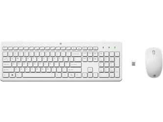HP 230 3L1F0AA Kablosuz Klavye &amp; Mouse Kombo Beyaz 1600dpı (2 x AAA (keyboard); 1 x AA (mouse)