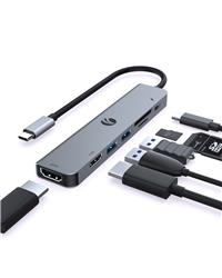 Vcom CUE39 Type-C To Hdmi(4K@60Hz)+Hdmi(1080P@60Hz)+Usb3.0+SD2.0+TF2.0+Pd 3.0 100W Çoklayıcı