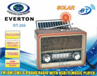 Everton RT-359 Fm-Am-Sw-Usb&amp;Tf Player Güneş Enerjili Nostaljik Radyo