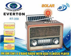 Everton RT-359 Fm-Am-Sw-Usb&amp;Tf Player Güneş Enerjili Nostaljik Radyo