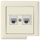 Mutlusan Rita Data Priz 2xRj45 (Cat6)  (2220 141 0101B)  Beyaz Blisterli