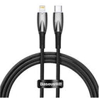 Baseus Glimmer Series Siyah CADH000001 1mt 20w Type-C to Lightning Şarj Kablosu Örgülü
