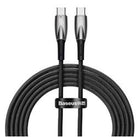 Baseus Glimmer Series Siyah CADH000801 2Mt 100W  PD Type-C To Type-C Şarj Kablosu Örgülü