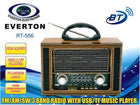 Everton Rt-556  Bluetooth Fm-Usb-Tf-Aux  Şarjlı Nostaljik Radyo