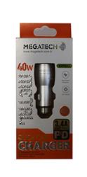 Megatech T05-M24 Re Gri 3.4A 40W Usb Çelik Araç Şarj Aleti