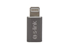 S-link SL-TA20M Gümüş Metal Gövde MicroUSB 5pin F to Lightning M Çevirici