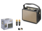 Hadron 530M Gold Bluetooth Karaoke 2 Mikrofonlu Speaker10W 240-120-190MM
