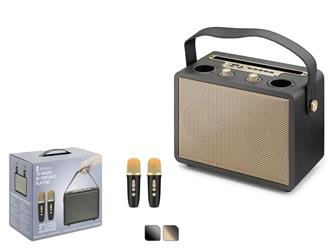Hadron 530M Gold Bluetooth Karaoke 2 Mikrofonlu Speaker10W 240-120-190MM