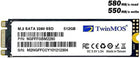 TwinMOS 512GB NGFFFGBM2280 M.2 2280 SATA3 SSD (580Mb-550Mb-s) 3DNAND Ssd Disk