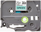Brother TZE-731 12 mm Yeşil Üzeri Siyah Laminasyonlu Etiket
