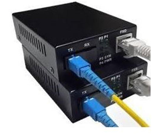 Teldata Media Converter Single Mode 10-100-1000 3 Km Only SC-SX TX-A-B-KITSET