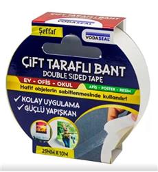 VODASEAL ÇİFT TARAFLI FİLMİK BANT 25 MMX10 MT 0691