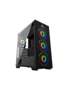 GameboosterGB-PE05B 600w 80+ USB3.0 Full Siyah Tempered Glass RGB Fanlı kasa