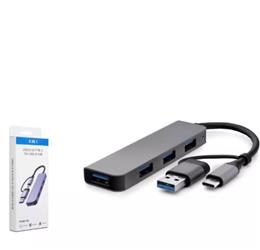 HADRON HDX7825 TYPE-C + USB3.0 HUB 4-USB3.0 GRİ