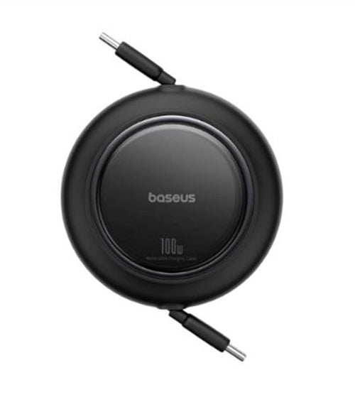 Baseus P10364500113-00  Free2 Pull Mini Kablolu USB-C 100W Şarj Kablosu Siyah