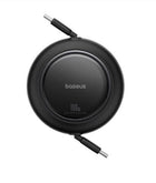 Baseus P10364501211-00 Free2Pull Makaralı Şarj Kablosu USB-C-Lightning 20W 1m. - Beyaz
