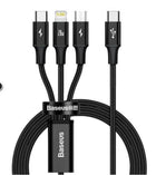 Baseus CAMLT-SC01 20W 1,5m Rapid 3in1 Şarj Kablosu Siyah