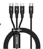 Baseus CAMLT-SC01 20W 1,5m Rapid 3in1 Şarj Kablosu Siyah