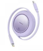 Baseus P10364500213-00 Free2 Pull Mini Kablolu USB-C 100W 2M Mor Şarj Kablosu