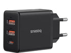 BASEUS P10111402113-00 Cube Hızlı 2U+C 30W Şarj Cihazı Küme Siyahı
