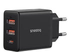 BASEUS P10111402113-00 Cube Hızlı 2U+C 30W Şarj Cihazı Küme Siyahı