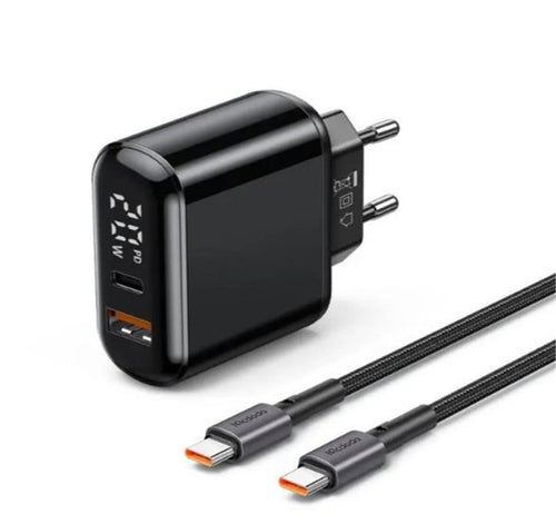 MCDODO CH-7172 PD3 20W 1 USB 1 TYPE-C GİRİŞLİ  ŞARJ ADAPTÖRÜ USB-C TO USB-C -SİYAH