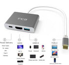 Inca ITPC-04TX Type-c Hub HDMI 4K@30hz USB3.0+PD100W Akım ve Voltaj Korumalı Alüminyum Çoklayıcı