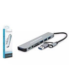 Hadron Hdx7828 Type-C Hub Combo 3-Usb3.0 + Usb + Type-C + Audio + Sd + Tf 8In1 Gri