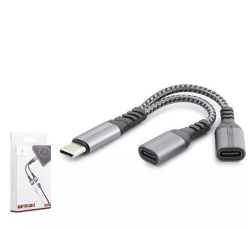 Hadron Gj-017 Type-C To 2-Type-C F Kablo Car Şarj 100W Siyah