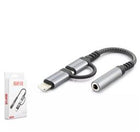 Hadron Gj-026 Type-C + Lightning To 3.5Mm F Kablo Siyah