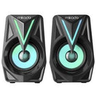 Mikado MD-S23 GLARE 2.0 Multimedia 3W-2 Siyah USB RGB Işıklı Gaming Speaker Hoparlör Stereo Giriş