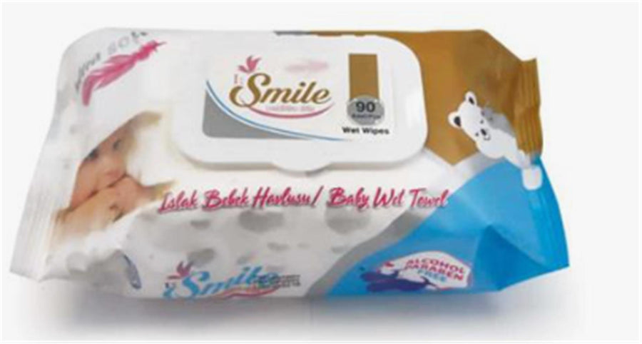 Smile 90LI Islak Mendil (Alcohol&amp;Paraben Free) (Islak Bebek Havlusu)