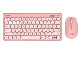 Everest LUMI KM-BT903 Pembe 3in1 3 BT + 2.4 1600dpi  Q Kablosuz Klavye + Mouse Set