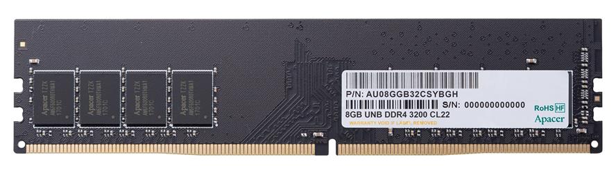 Apacer 8 GB (1x8GB) 3200Mhz CL22 DDR4 Ram (AU08GGB32CSYBGH) Pc Bellek