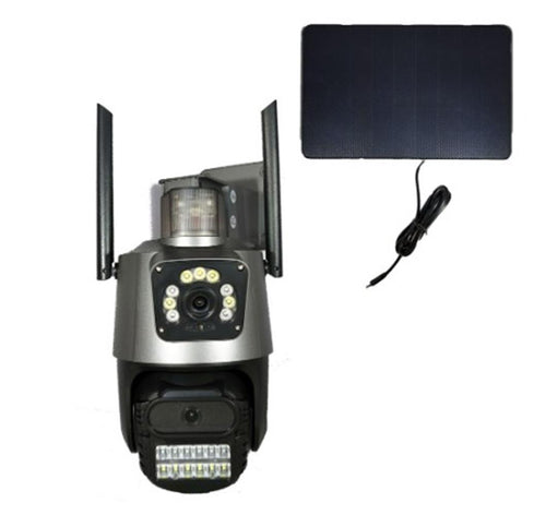 Apronx APX-WSP242 6Mp 2.8mm 4G Solar Çift Kamera 19 Led PTZ