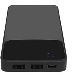 S-link P107 10000mAh Type-C 10W Siyah Gizli LED Taşınabilir Pil Şarj Cihazı Powerbank