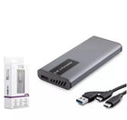 Hadron Hdx1780 Ssd Kutu Type-C3.1 + Usb3.0 Nvme + Ngff M2 Alüminyum + Plastik Chip Rtl9210B Rgb Gri