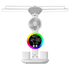 S-link SL-M9070 Glow Beyaz Dokunmatik Led Lamba Saat, Fan,Derece Kalemlikli Masa Lambası