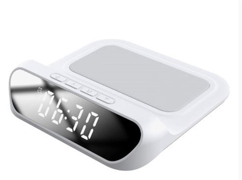 S-link SL-CW18 Beyaz Telefon Uyumlu 15W LCD Ekran Double Alarmli Kablosuz Şarj Cihazı